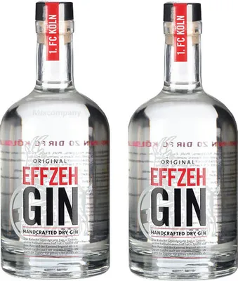 Produktbild von Effzeh Handcrafted Dry Gin 0,5l 500ml (42% Vol) - 2er Pack- [Enthält Sulfite]