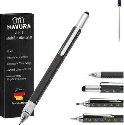Produktbild von SMARTPEN Multifunktionskugelschreiber Wasserwaage Lineal Touchpen Schraubendreher 6in1