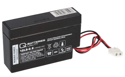Produktbild von Q-Batteries 12LS-0.8 12V 0,8Ah AGM Blei-Vlies Akku mit AMP-Stecker