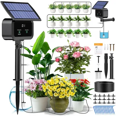 Obrázek produktu pro Fapiere Solární zavlažovací systém IC015 – automatická kapková závlaha pro 15 rostlin