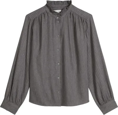 Produktbild von Woven Blouses Longsleeve 0533 Dark Grey_Multi_02 Größe 42