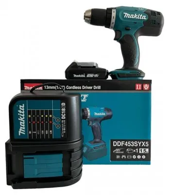 Produktbild von Makita DDF453SYX5 Akku-Bohrmaschine 42Nm 1300u/min 1x1.5Ah 18V Li 0088381865616