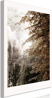 Produktbild von Vlies Leinwandbild - Sepia Park (1 Part) Vertical 20x30 cm Blätter b-A-0417-b-a