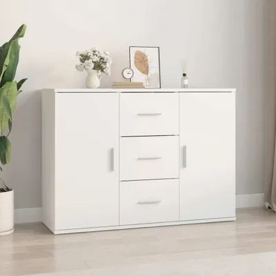 Immagine prodotto di Credenza bianca 91x29,5x65 cm in materiale ligneo