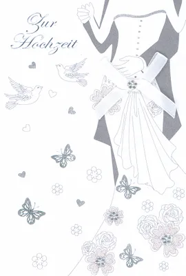 Produktbild von Hochzeit - Collage - Glückwunschkarte im Format 11,5 x 17 cm mit