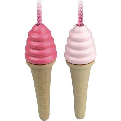 Produktbild von Springseil mit Eiscreme Design, Holzgriffen und 2 m Länge für Kinder ab 5 Jahren