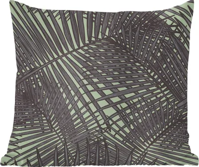 Produktbild von MuchoWow® Zierkissen Sofakissen Wohnzimmer Dekokissen 60x60 cm Blätter - Tropisch - Modern - Sitzfläche - Foto Polster