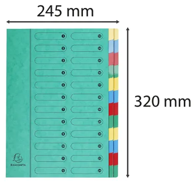 Immagine prodotto di Exacompta 5124E Cartella organizer dorso armonico 24 scomparti A4 verde