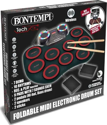 Produktbild von Bontempi elektronisches Schlagzeug flexibel - Spielzeug Musikinstrument