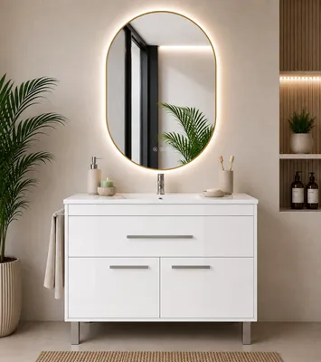 ORIGEN BATH BAHIA Badmöbel mit Waschbecken 50x40 cm, Weiß