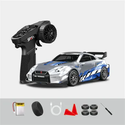 Produktbild von Hstar D43-02 RC Drift Auto 1:43, 2,4G 4WD, Gyro, proportional, Metall Karosserie, LED Licht, Mini Racing Car RTR, High Speed, Typ: Silber 02Q5