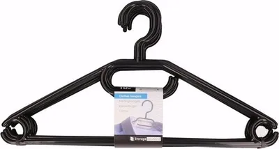 Produktbild von 40x Kunststoff-Kleiderbügel schwarz