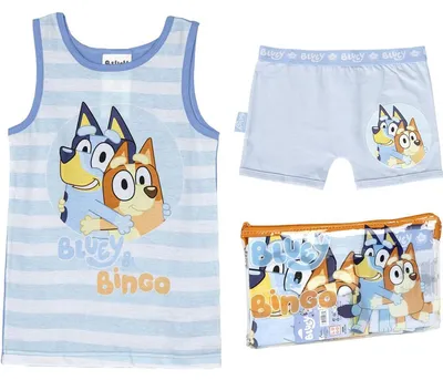 Imagen del producto de Pijama para niños, diseño Bluey, color azul claro - talla 4 años