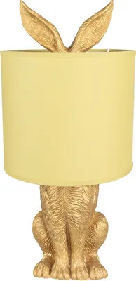 Obrázek produktu pro Stolní lampa Clayre & Eef Rabbit Ø 20x43 cm Polyresin zlaté barvy