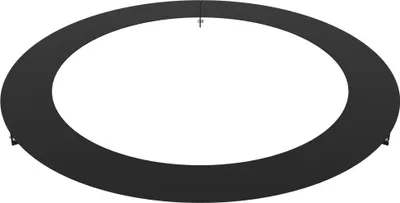 Produktbild von YRHome Schwarz Verzinkte Runde Beetbegrenzung Außen-Ø 120cm, Stabiler Pflanzring für Garten und Beete