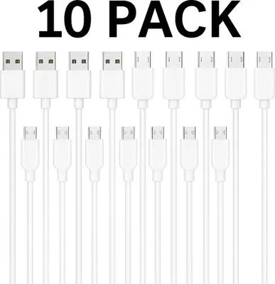 Produktbild von Micro-USB Ladekabel – Schnelllade- & Datenkabel, robust und flexibel – 10 Pack