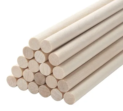 Productafbeelding van Houten deuvelstaaf 20 stuks 3/8 x 12 voor ambachten en DIY
