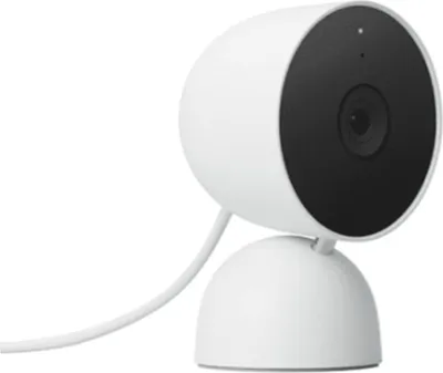 Produktbild von Google Nest Cam - IP-Sicherheitskamera - Indoor - Kabelgebunden - Dänisch - Deutsch - Niederländisch - Englisch - Spanisch - Finnisch - Französisch - Italienisch,... - Wand - Weiß