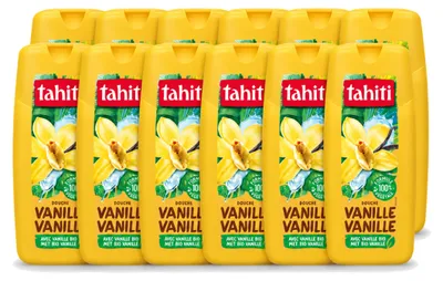 Image de 12 flacons de gel douche Tahiti Vanille - 300 ml - Pack économique - 12 pièces