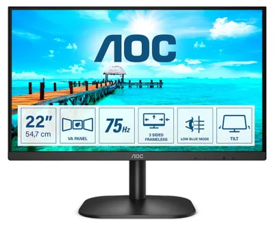 Produktbild von AOC 22B2H AOC 54,6cm (21,5") 22B2H    16:09 HDMI  black
