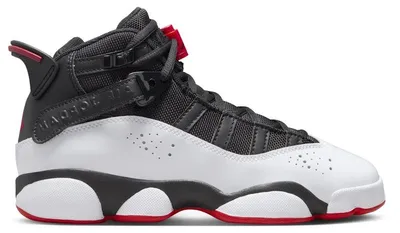 Image de Jordan 6 Rings, coloris noir, blanc et université rouge (version pour jeunes), taille EU 39