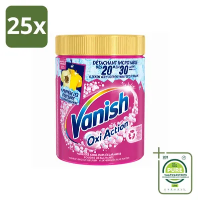 Produktbild von 25 x Vanish Oxi Action Fleckenentferner Pulver für Buntwäsche 940 g - Großpackung - 25 Stücke