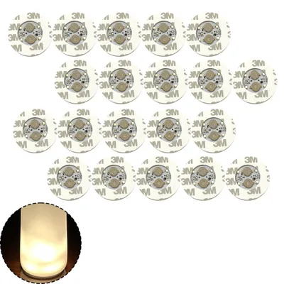 Produktbild von 20STK LED Sticker Stimmungslichter Flaschenbeleuchtung zum unter LED Bar Untersetzer Lichter für Party,(Warmweiß)