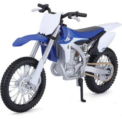 Productafbeelding van Maisto 5-13021 - Modelmotorfiets - Yamaha YZ450F (wit-blauw, schaal 1:12)