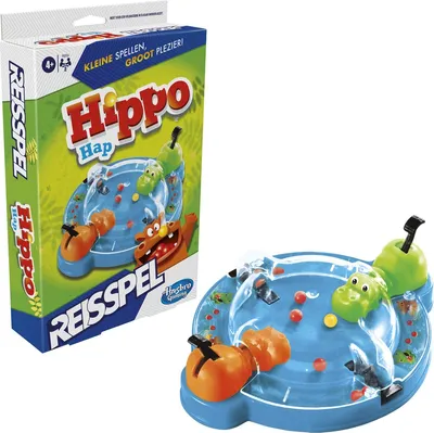 Produktbild von Hasbro Gaming Hungry Hungry Hippos Grab & Go, Brettspiel, Feinmotorik (Geschicklichkeit), 4 Jahr(e)