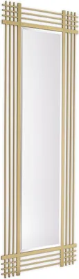 Produktbild von Casa Padrino Luxus Edelstahl Wandspiegel Messingfarben 80 x 3 x H. 220 cm - Wohnzimmer Spiegel - Schlafzimmer Spiegel - Garderoben Spiegel - Luxus Möbel
