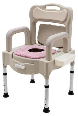 Produktbild von Höhenverstellbarer tragbarer Nachttischstuhl Toilettenstuhl 250 kg / 551,16 lb für den Heimgebrauch