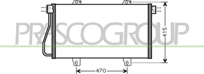 Produktbild von PRASCO DS958C001 Kondensator Klimaanlage Klimakondensator für RENAULT MASTER II Kasten (FD)