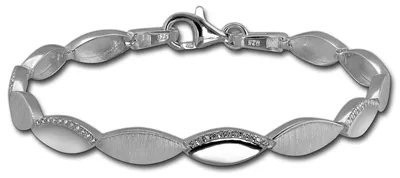 Immagine prodotto di Bracciale da donna SilberDream, modello Elegance, in argento sterling 925, colore bianco, lunghezza 19 cm, codice prodotto D3SDA453W