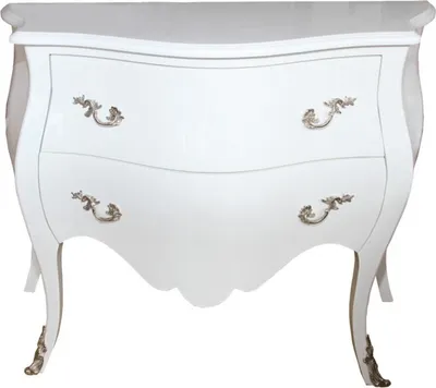 Produktbild von Casa Padrino Barock Kommode 100 cm Weiß Hochglanz - Möbel