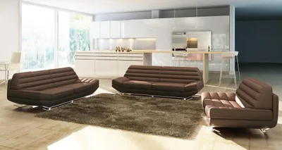 Produktbild von Sofagarnitur Design Couch 3+2 Set Polster Leder Sofa Wohnzimmer Garnituren 3979