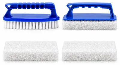 Image de Kit de brosses éponge pour piscine, comprenant 1 brosse éponge et 2 éponges de rechange