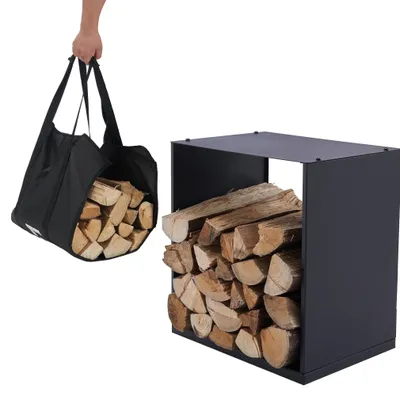 Produktbild von Lendo Online Kaminholzregal 40x28x40 cm mit Tragetasche