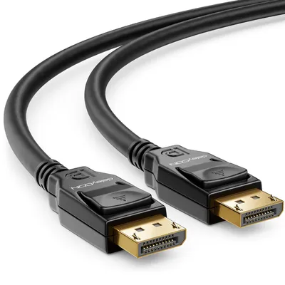Produktbild von deleyCON 1,5m DisplayPort 8K Kabel 1.4 bis 360Hz HBR3 DSC HDR-10 - Schwarz