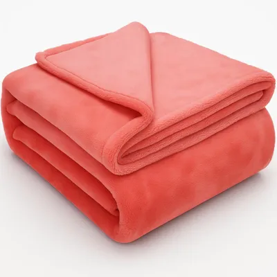Produktbild von Betz Kuscheldecke 150x200 cm Wohndecke Tagesdecke BERN  Farbe: lachs
