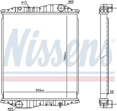 Produktbild von NISSENS 69602A Kühler Wasserkühler Motorkühler
