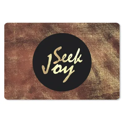 Produktbild von MuchoWow® Mauspad Mousepad Zitate - Glück - Gold - Braun 27x18 cm - Mousepads - Maus Mat - Pad - Mausunterlage - Büroartikel - Desk Matten