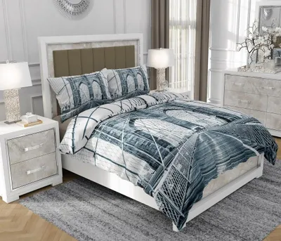 Immagine prodotto di Biancheria da letto 200x220 cm + 2x70x80 cm, set 3 pezzi, 100% cotone, cerniera, multicolore - SOVIO | So.0288