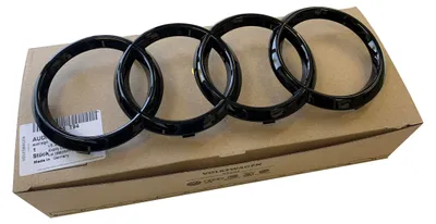 Original Audi Black Edition Ringe Schwarz Kühlergrill für Audi A8 4N ab 2018 – Produktansicht