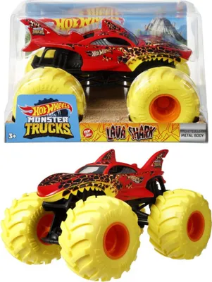 Obrázok produktu pre Hot Wheels Monster Trucks Oversized Assortment, Nákladné auto, 3 rok / roky, Plast, Kov, Viacfarebný