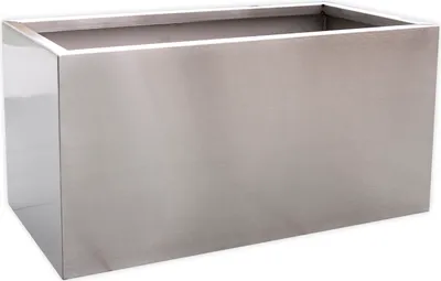 Produktbild von Köhko® Designerowy Trawnik z Stali Nierdzewnej Viva 120 x 54 x 43 cm | Matowo szczotkowany Kwadratowy i Duży Donica
