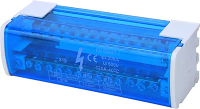 Imagen del producto de Caja de distribución terminal.Riel DIN de 2 niveles, monofásica, con cubierta transparente