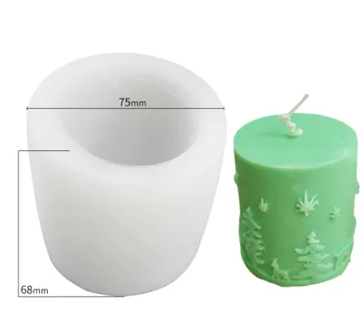 Obrázek produktu pro Silikonová forma Vánoční svíčka forma pryskyřice forma DIY 3D stolní vánoční stromek šperky Vánoční dárek