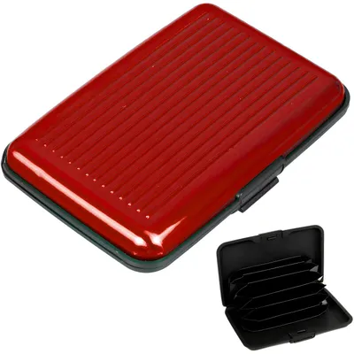 Obrázek produktu pro Hliníkové pouzdro na karty WT-40914 - Červené, RFID ochrana KP40914