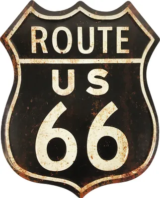 Produktbild von Blechschild ROUTE 66 US Groß Nostalgie Vintage Straßenschild Geprägt 50x40cm