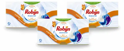 Produktbild von 3 x Robijn 3-in-1 Wascapsules Stralend Wit - Vorteilspackung - 3 Stücke